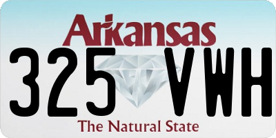 AR license plate 325VWH