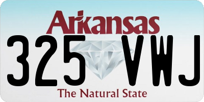 AR license plate 325VWJ