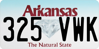 AR license plate 325VWK