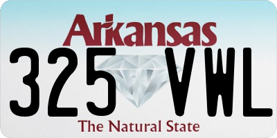 AR license plate 325VWL