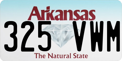 AR license plate 325VWM