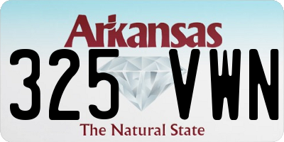 AR license plate 325VWN