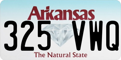 AR license plate 325VWQ