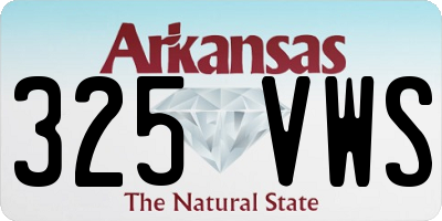 AR license plate 325VWS