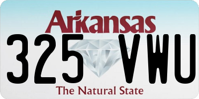 AR license plate 325VWU
