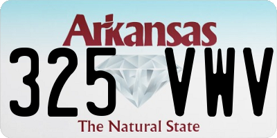 AR license plate 325VWV