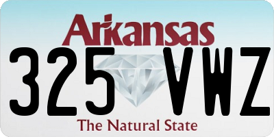 AR license plate 325VWZ