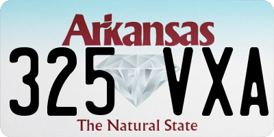 AR license plate 325VXA