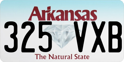 AR license plate 325VXB