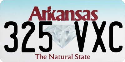 AR license plate 325VXC