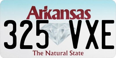 AR license plate 325VXE