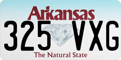 AR license plate 325VXG