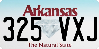 AR license plate 325VXJ
