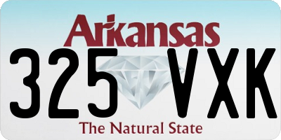 AR license plate 325VXK