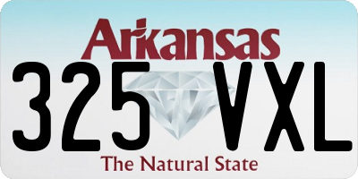 AR license plate 325VXL