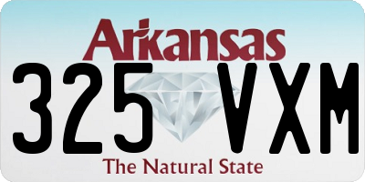 AR license plate 325VXM