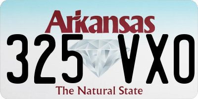 AR license plate 325VXO