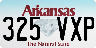 AR license plate 325VXP