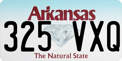 AR license plate 325VXQ