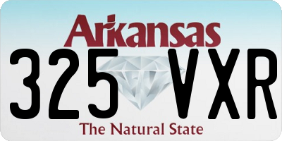 AR license plate 325VXR