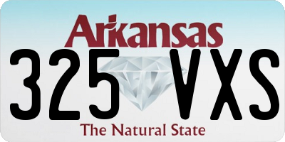 AR license plate 325VXS