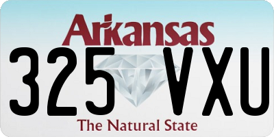 AR license plate 325VXU