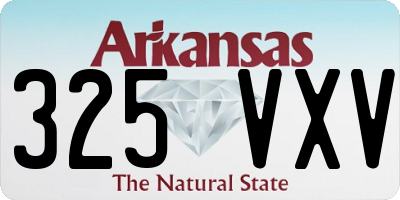 AR license plate 325VXV