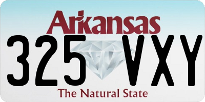 AR license plate 325VXY