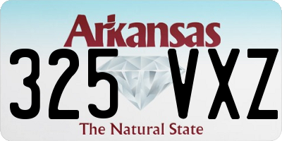 AR license plate 325VXZ