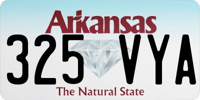 AR license plate 325VYA