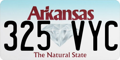 AR license plate 325VYC