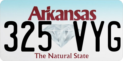 AR license plate 325VYG
