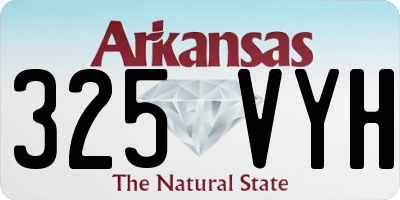 AR license plate 325VYH