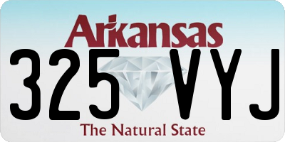 AR license plate 325VYJ