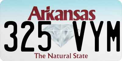 AR license plate 325VYM