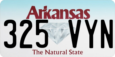 AR license plate 325VYN