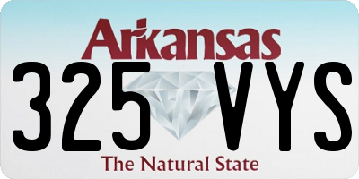 AR license plate 325VYS
