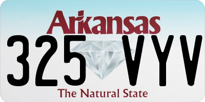 AR license plate 325VYV