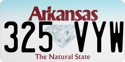 AR license plate 325VYW