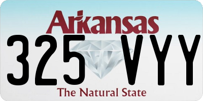 AR license plate 325VYY