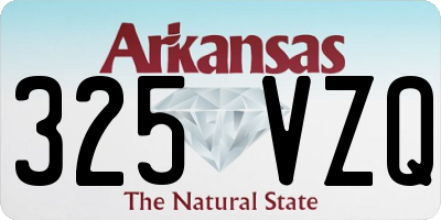 AR license plate 325VZQ