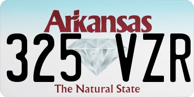 AR license plate 325VZR