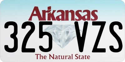 AR license plate 325VZS