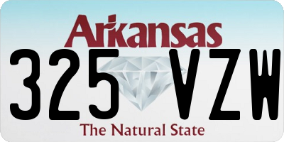 AR license plate 325VZW