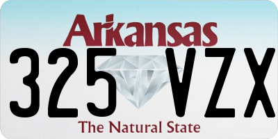 AR license plate 325VZX