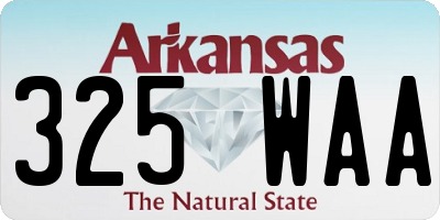 AR license plate 325WAA