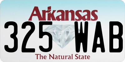 AR license plate 325WAB