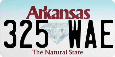 AR license plate 325WAE