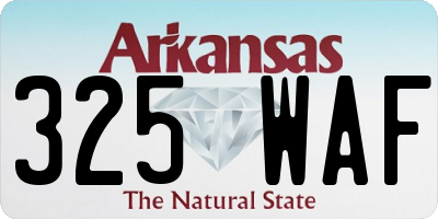 AR license plate 325WAF
