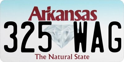 AR license plate 325WAG